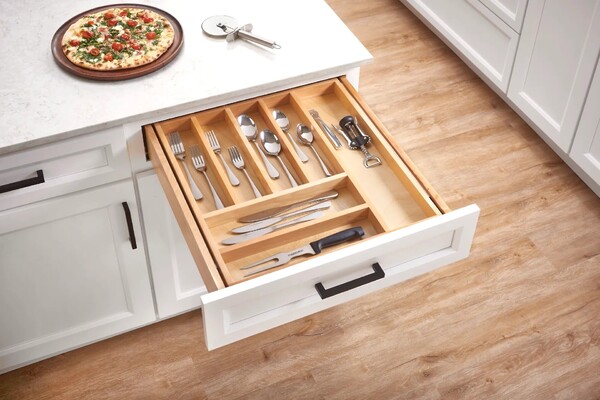 Rev-A-Shelf - 22-1/2" Opening - Complete System Two-Tier Cutlery Organizer