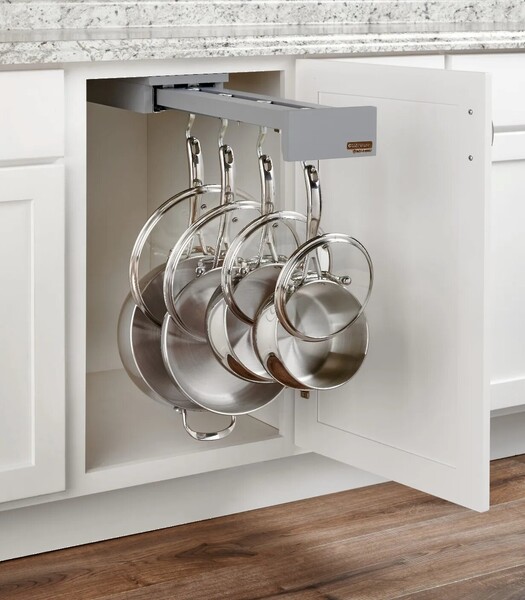 Rev-A-Shelf - 22-3/4" Depth Gray Base Cabinet Pullout Glideware w/Blumotion Soft-Close