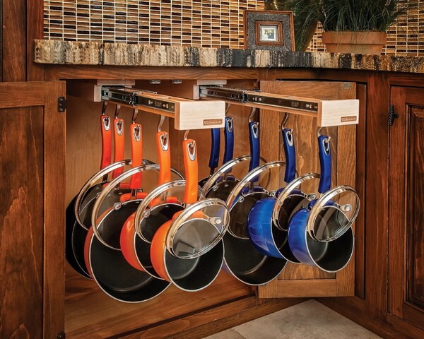 Rev-A-Shelf - 22-3/4" Depth Maple Base Cabinet Pullout Glideware w/Blumotion Soft-Close