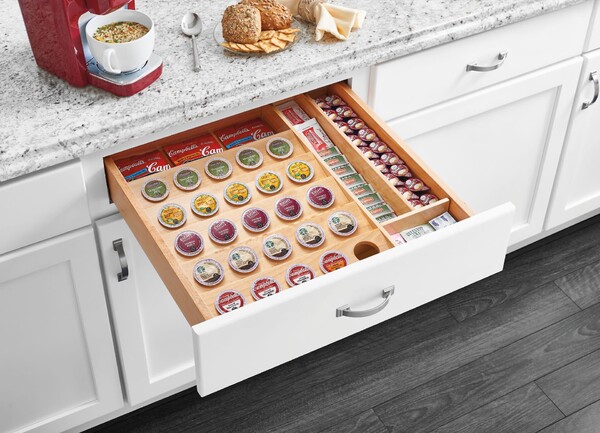 Rev-A-Shelf - 22" Cut-To-Size Insert K-Cup Organizer for Drawers