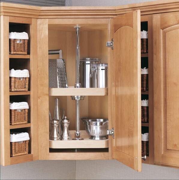 Rev-A-Shelf - 22" Maple D-Shape Wood Classic 2 Shelf (w/Hardware)