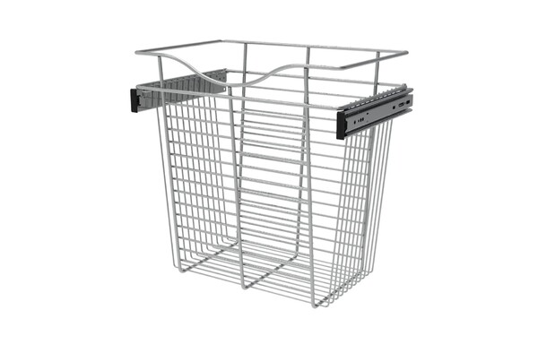 Rev-A-Shelf - 24"W x 14"D x 18"H - Chrome Wire Basket Pullout for Closet
