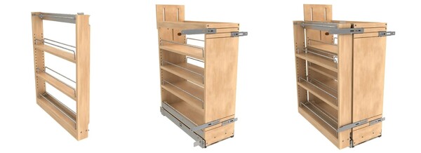 Rev-A-Shelf - 3" Spice Holder Sidekick 448 Accessory with Full-Extension Ball-Bearing Slides