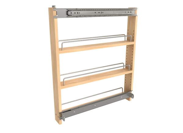 Rev-A-Shelf - 3" Spice Holder Sidekick 448 Accessory with Full-Extension Ball-Bearing Slides