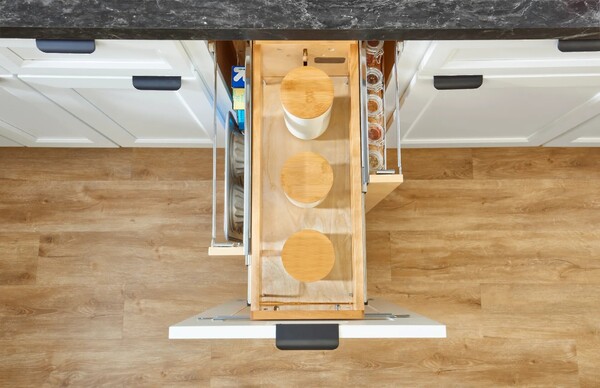 Rev-A-Shelf -  3" Tray Holder Sidekick 448 Accessory with Full-Extension Ball-Bearing Slides
