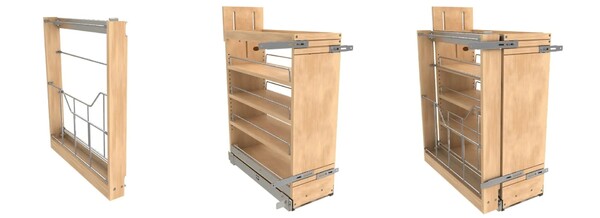 Rev-A-Shelf -  3" Tray Holder Sidekick 448 Accessory with Full-Extension Ball-Bearing Slides