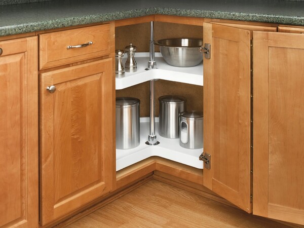 Rev-A-Shelf - 32" Kidney Shape Polymer 2 Shelf Independently Rotating