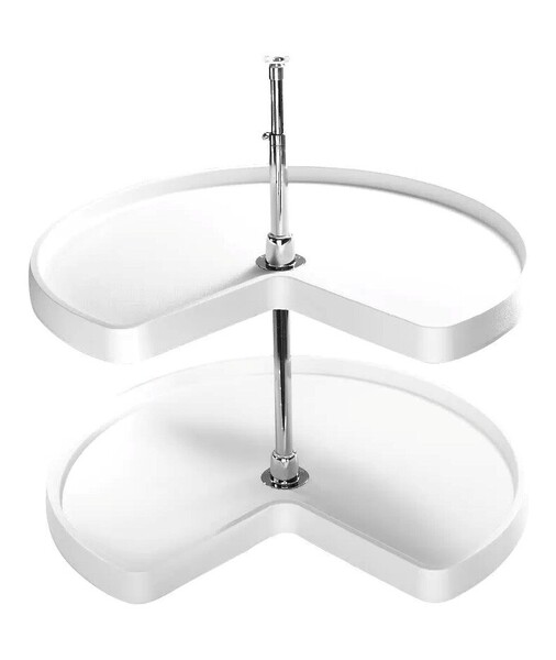 Rev-A-Shelf - 32" Kidney Shape Polymer 2 Shelf Independently Rotating