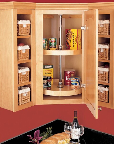 Rev-A-Shelf - 32" Maple Full Circle Wood Classic 2 Shelf (w/Hardware)