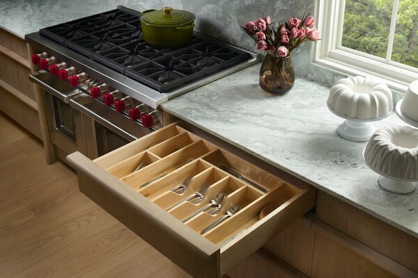 Rev-A-Shelf - 33-1/8" Maple Cut-To-Size Insert Wood Utility Organizer for Drawers