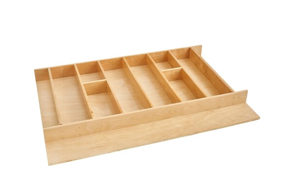 Rev-A-Shelf - 33 1/8" Maple Cut-To-Size Insert Wood Utility Organizer for Drawers