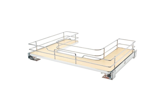 Rev-A-Shelf - 33" Maple Undersink Pullout U-Shape Basket w/ Soft-Close