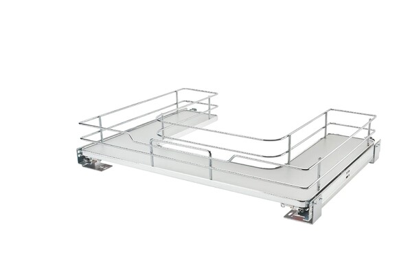 Rev-A-Shelf - 36" Gray Undersink Pullout U-Shape Basket w/ Soft-Close