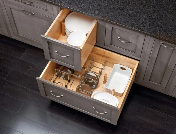 Rev-A-Shelf - 39" Maple Cut-To-Size Insert Peg System for Drawers