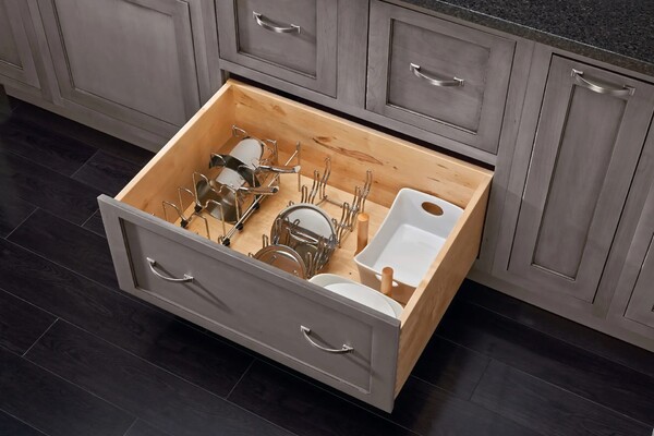 Rev-A-Shelf - 39" Maple Cut-To-Size Insert Peg System for Drawers