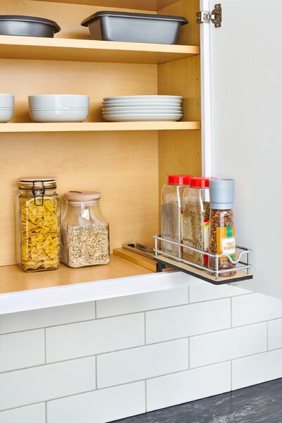 Rev-A-Shelf - 5" Single-Shelf Wire Wall Upright Pullout