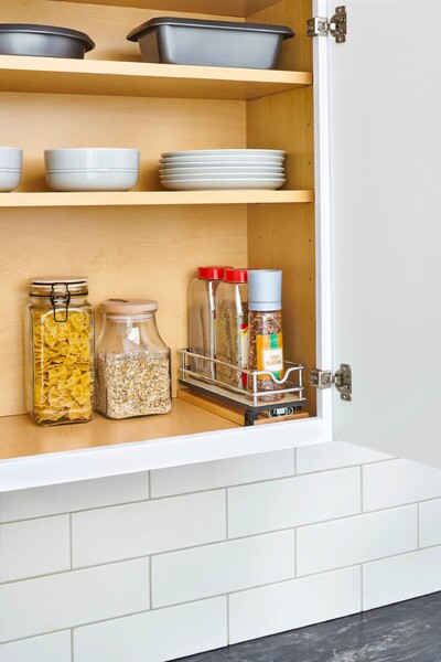 Rev-A-Shelf - 5" Single-Shelf Wire Wall Upright Pullout