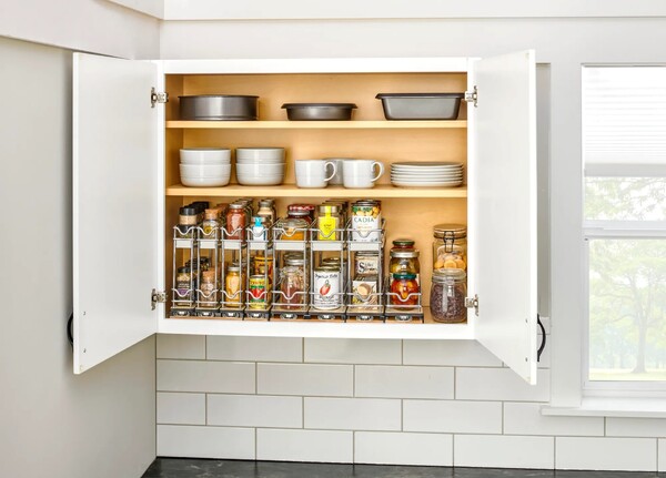 Rev-A-Shelf - 5" Two-Shelf Wire Wall Upright Pullout