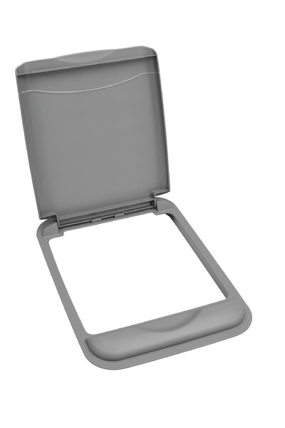 Rev-A-Shelf - 50qt - Metallic Silver Lids for Polymer Waste Containers