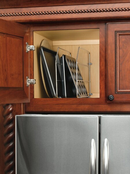Rev-A-Shelf - 597 - Chrome Tray Divider 18 inch High with Clips