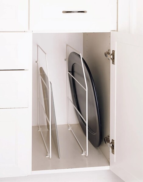 Rev-A-Shelf - 597 - White Tray Divider 18 inch High with Clips