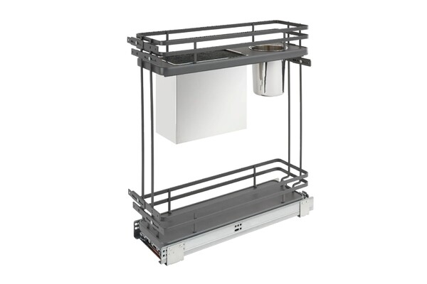 Rev-A-Shelf - 6-1/2" Base Cabinet Pullout Knife/Utensil Contemporary Organizer with Blumotion Soft-Close