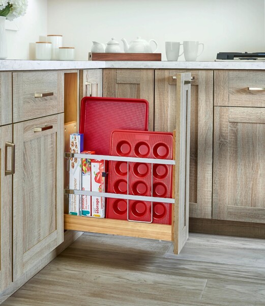 Rev-A-Shelf - 6" Base Cabinet Pullout Tray Divider/Foil Holder with Blumotion Soft-Close