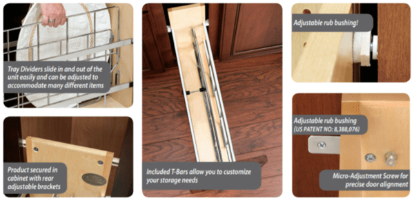 Rev-A-Shelf - 6" Base Cabinet Pullout Tray Divider/Foil Holder with Blumotion Soft-Close