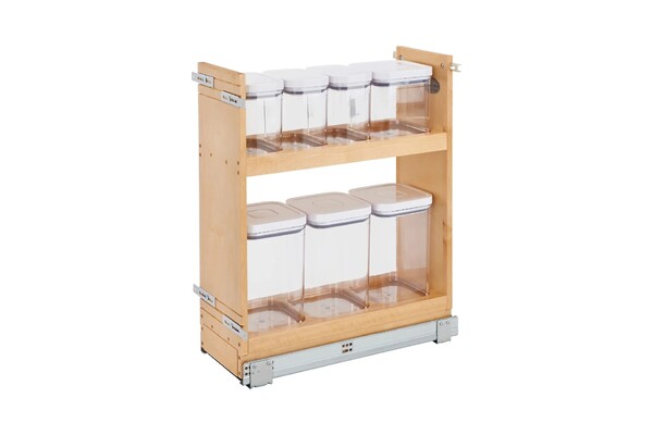 Rev-A-Shelf - 8" Base Cabinet Pullout OXO Storage Organizer with Blumotion Soft Close