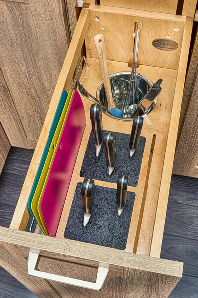 Rev-A-Shelf - 8" Knife/Utensil Base Organizer w/Blumotion 
