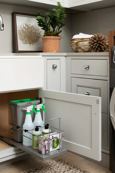 Rev-A-Shelf - 9" Single Cleaning Pullout Waste Containers