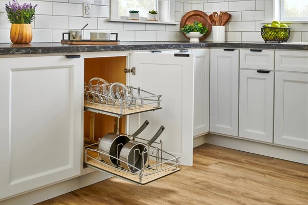 Rev-A-Shelf - Accessories Peg Board Stainless Steel Pot/Pan Organizer for Drawers