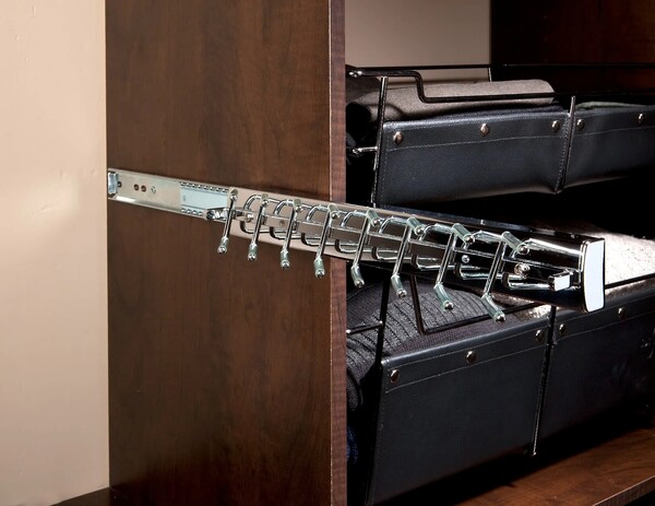 Rev-A-Shelf - Deluxe Pop-out Tie Rack - Chrome
