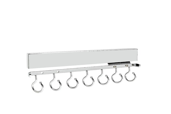 Rev-A-Shelf - Deluxe Slide Scarf Rack - Chrome 