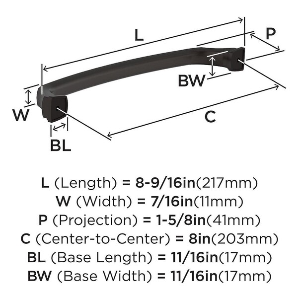 Revitalize - 8 Inch Pull - Oil-Rubbed Bronze 