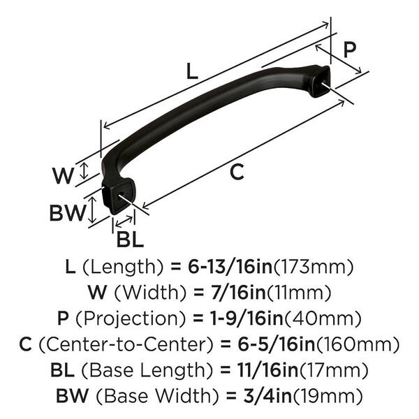 Revitalize - Pull 160mm CC Black Bronze