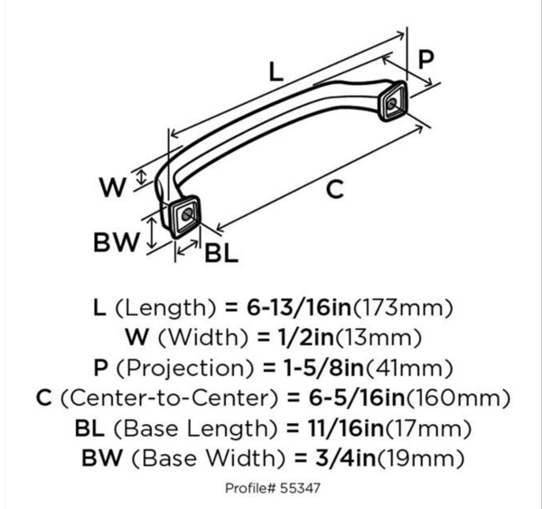 Revitalize Pull 160mm CC Polished Chrome