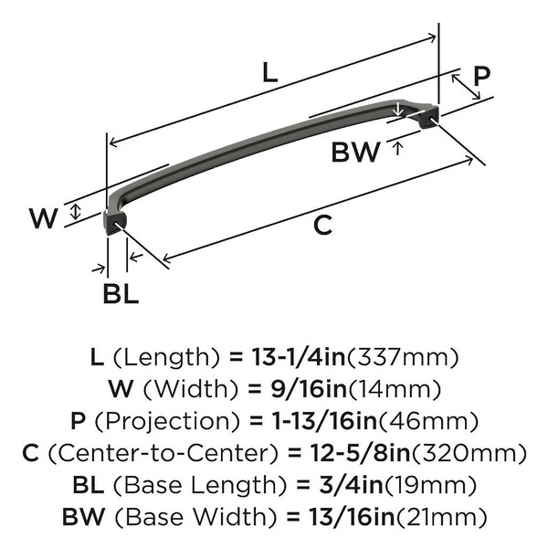 Revitalize Pull 320mm CC Black Bronze