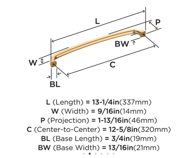 Revitalize Pull 320mm CC Champagne Bronze