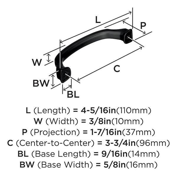 Revitalize - Pull 96mm CC Black Bronze
