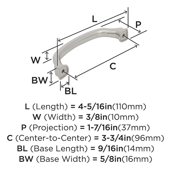 Revitalize - Pull 96mm CC Polished Nickel 