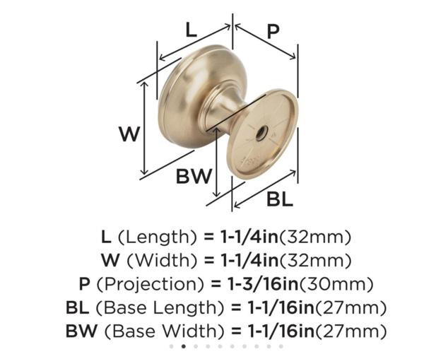 Revitalize Round Knob Champagne Bronze