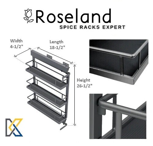 Roseland Premium Spice Racks 4-1/2 inch