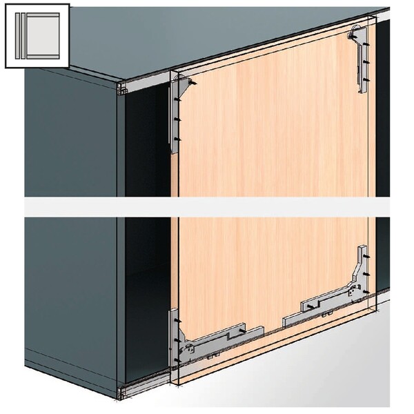 SlideLine M OVERLAY Profile sets: 2 profiles, Profile height 16 mm, Length 2500 mm