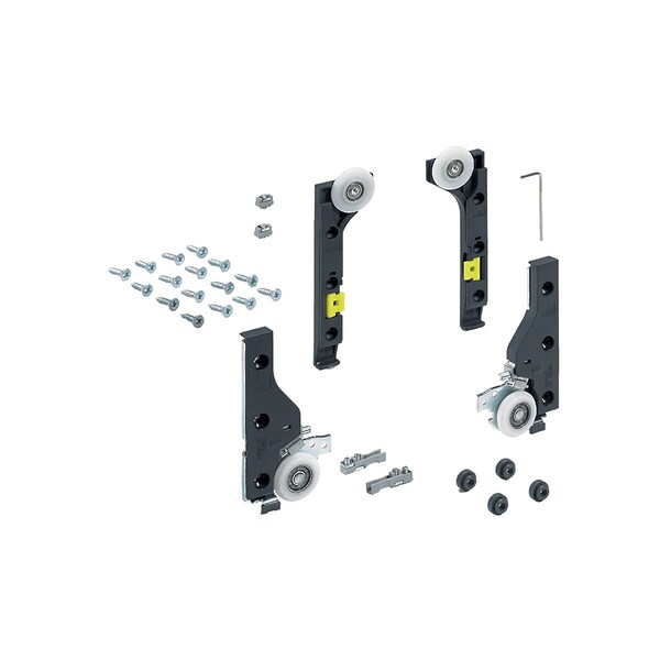 SlideLine M Set of fittings for doors WITHOUT Silent System, 30 kg, Minimum door width in: 300