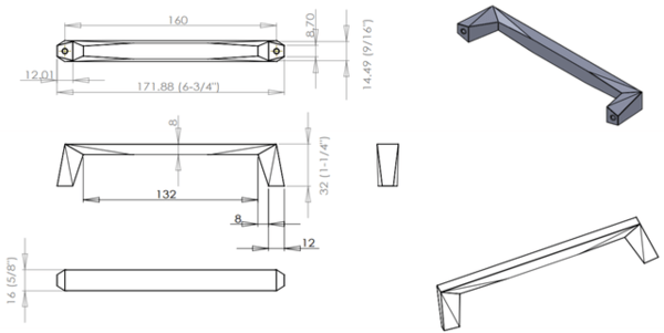 Swagger Pull 160mm CC Matte Black