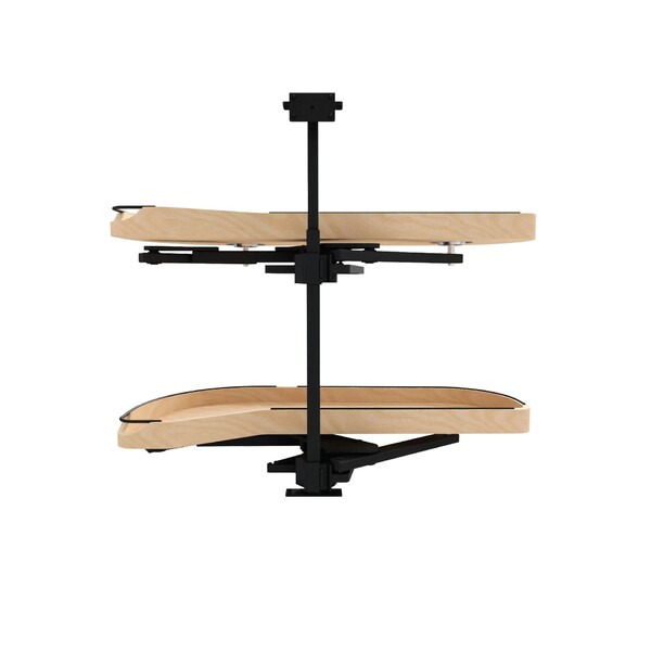Two-Tier Craftsman Collection Maple Girasolo w/ Soft-Close and Black Accents for Left Opening/Blind Right Corner Cabinet - 18" Opening