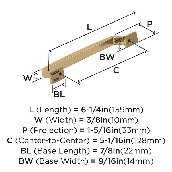 Westerly 128mm Pull - Champagne Bronze