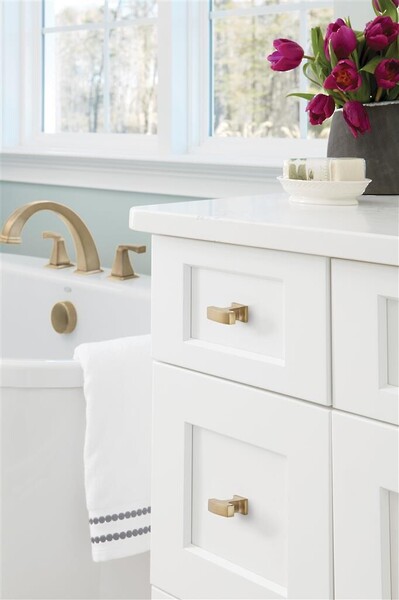 Westerly - Knob 1-5/16" SQ Knob Golden Champagne
