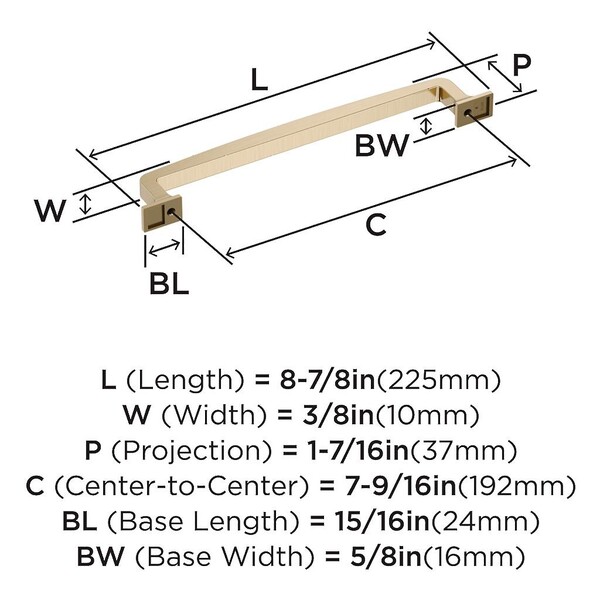 Westerly Pull 192mm CC Golden Champagne